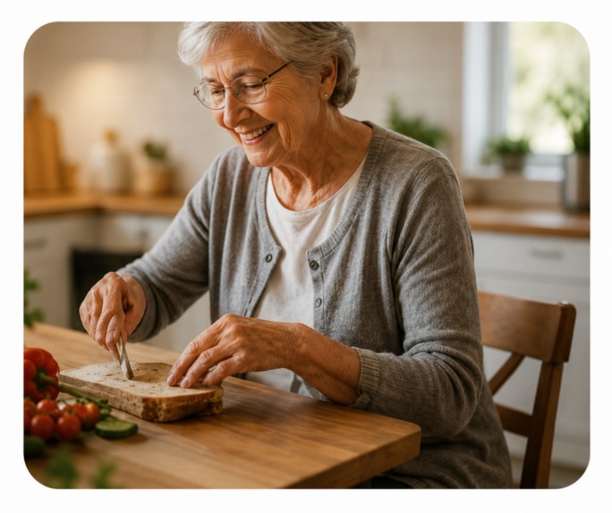 Mujer preparando comida